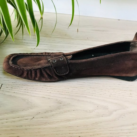 Stuart Weitzman Brown Suede Loafer - Picture 4 of 9